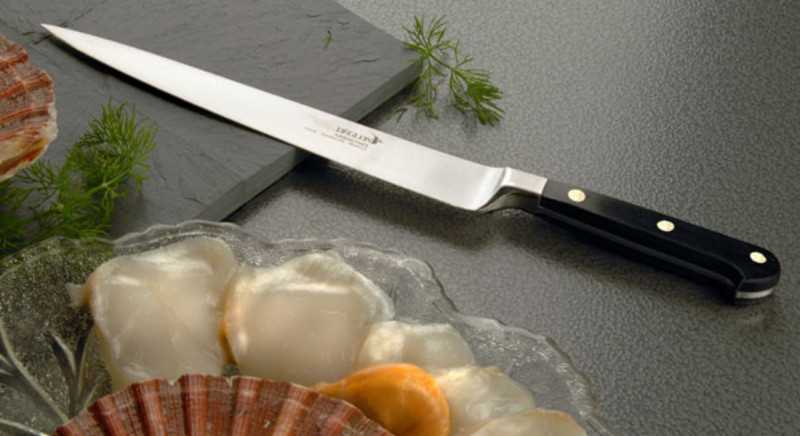 Couteau éminceur 25 cm inox bois compressé unie Grand Chef Deglon Deglon