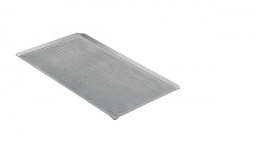 Plaque pâtissière GN 1/1 perforé aluminium GN 1/1 53x32,5 cm 1 mm Bords pincés De Buyer