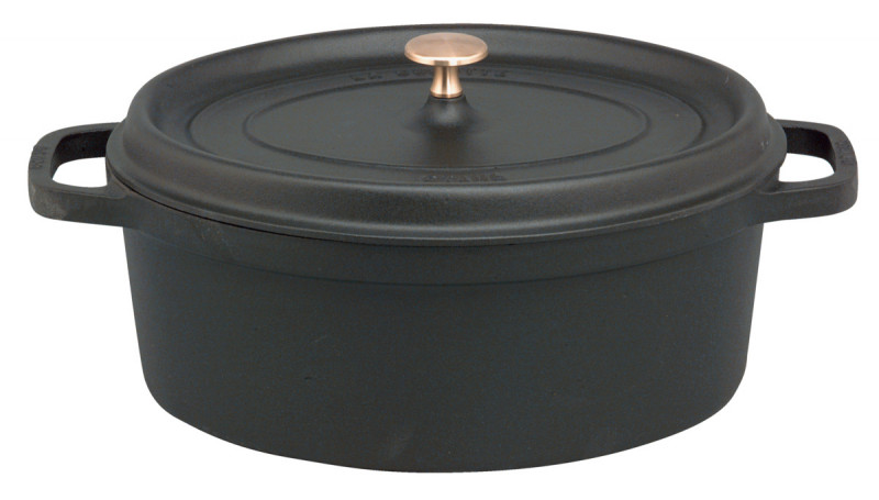 Mini cocotte fonte d'acier Sans revêtement Avec couvercle 11x7x4,8 cm 0,25  L Staub - 142411