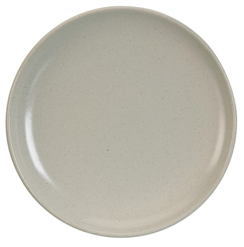 Assiette plate rond écru grès émaillé Ø 24 cm Gres Couleur Pro.mundi