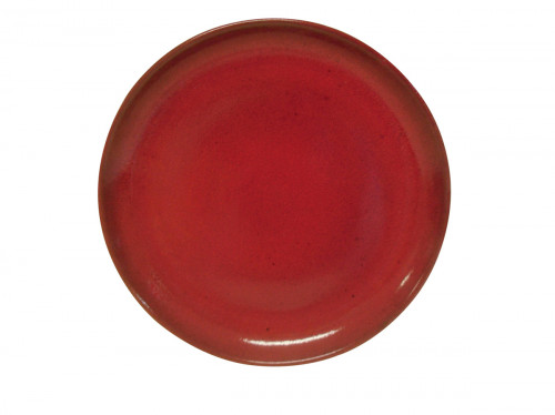 Assiette plate rond rouge grès émaillé Ø 27 cm Gres Couleur Pro.mundi