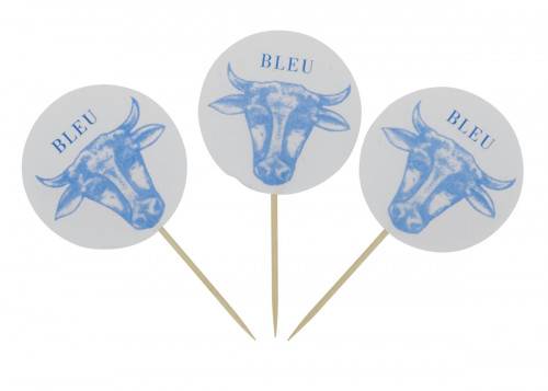 Piques à steak « bleu » 6,5 cm Earth Essentials (100 pièces)