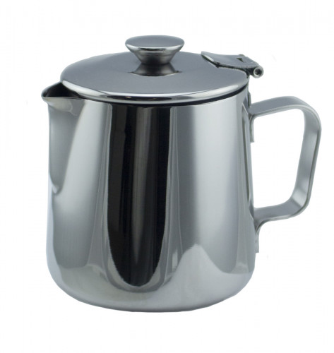 Théière ovale gris en inox 18/10 11,5x8,5x9,5 cm Dolce Pro.mundi