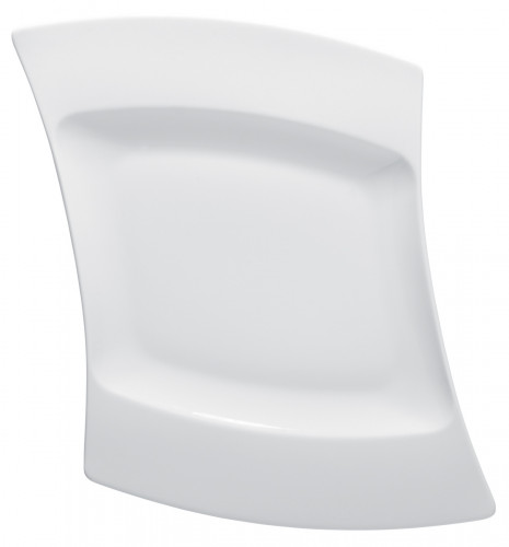 Assiette plate rectangulaire blanc porcelaine 31x26 cm Wing