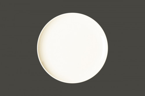 Assiette coupe plate rond ivoire porcelaine vitrifiée Ø 24 cm Nano Rak