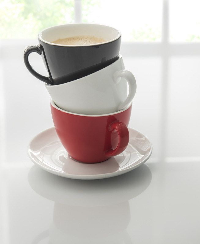 Tasse à cappuccino / thé rond noir porcelaine 20 cl Ø 9 cm Emotions Pro.mundi