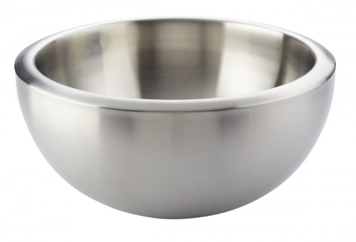 Saladier double paroi rond gris inox Ø 19,5 cm Pro.mundi