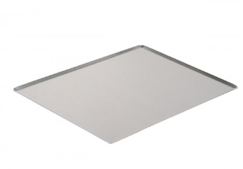 Plaque de cuisson non perforé aluminium GN 1/1 53x32,5 cm 1,5 mm Bords pincés De Buyer