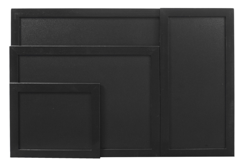 Ardoise rectangulaire noir 60x40 cm Woody Securit