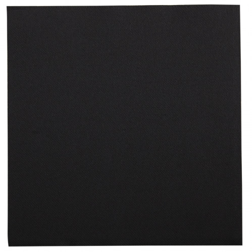 Serviette noir ouate de cellulose 38x38 cm pliée en 8 Lisah Pro.mundi (50 pièces)