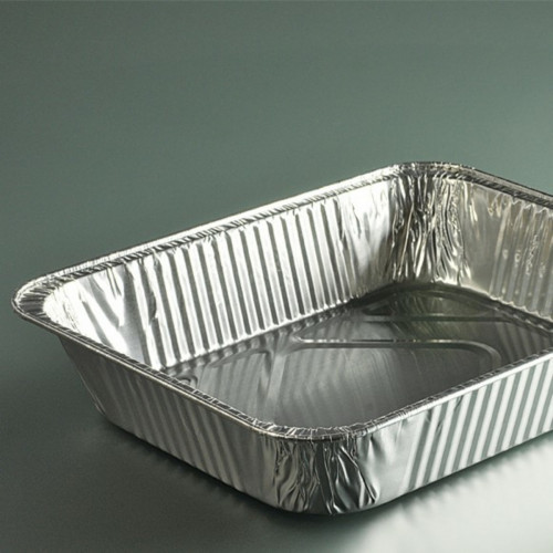 Plat GN1/2 rectangulaire gris aluminium 32,2x26,2 cm 360 cl (100 pièces)