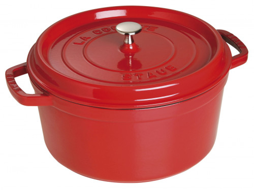 Cocotte avec couvercle fonte d'acier Sans revêtement Avec couvercle Ø 20 cm 14,5 cm 2,2 L Staub