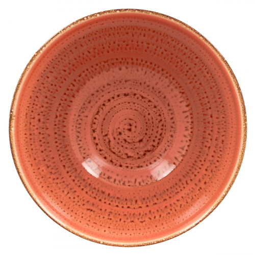 Saladier rond orange porcelaine vitrifiée Ø 20,2 cm Twirl Rak