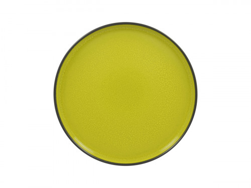 Assiette creuse rond vert porcelaine vitrifiée Ø 19,9 cm Fire Rak