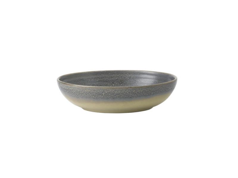Assiette creuse ovale gris porcelaine 21,6x16,4 cm Evo Dudson