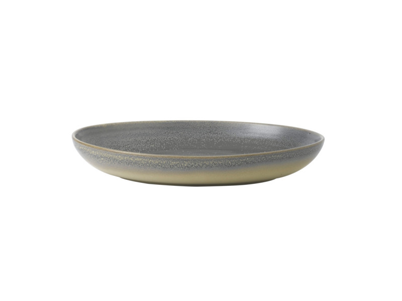Assiette creuse ovale gris porcelaine 26,7x19,7 cm Evo Dudson