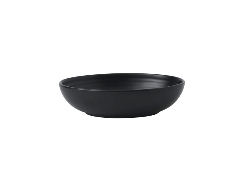 Assiette creuse ovale noir porcelaine 21,6x16,4 cm Evo Dudson