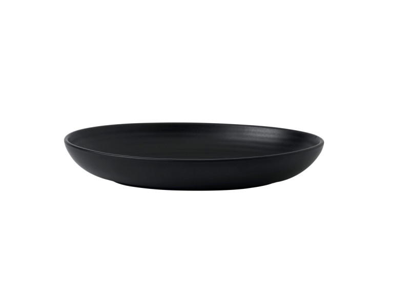 Assiette creuse ovale noir porcelaine 26,7x19,7 cm Evo Dudson