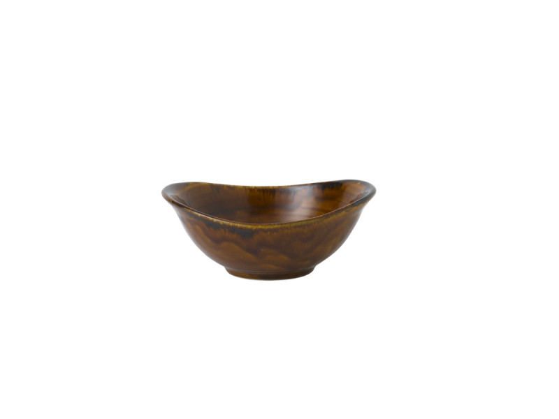 Bol à salade ovale marron porcelaine 17,4 cm Harvest Dudson