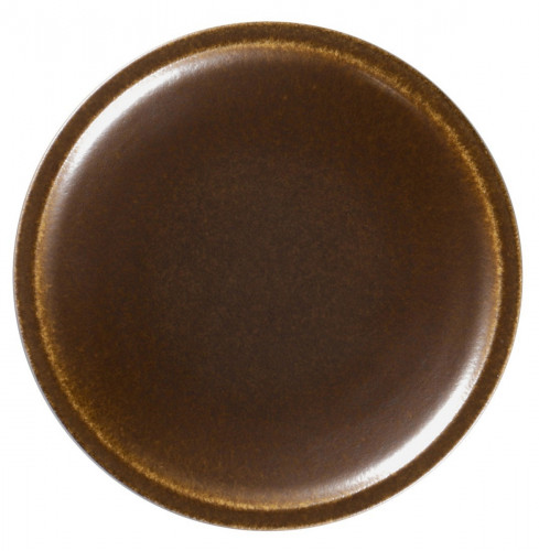 Assiette coupe plate rond bronze porcelaine Ø 27,5 cm Rakstone Ease Rak