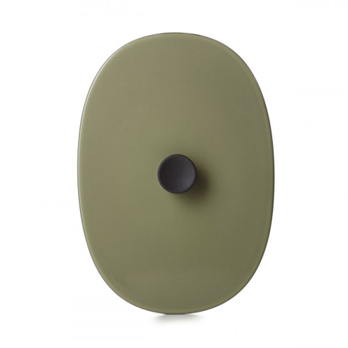 Couvercle pour plat ovale vert porcelaine culinaire 19x13 cm Caractère Revol