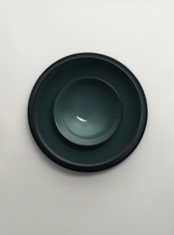 Bol rond vert de gris porcelaine vitrifiée Ø 12 cm Javeil Velvet Astera