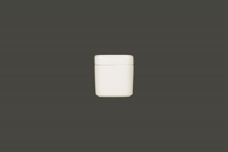 Assiette plate carré blanc porcelaine 8x8 cm Fractal Rak