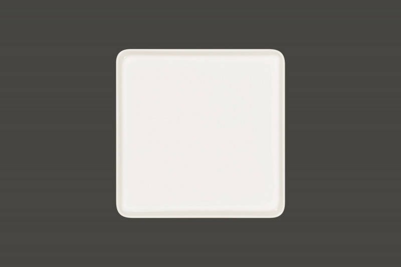 Assiette plate carré blanc porcelaine 24x24 cm Fractal Rak