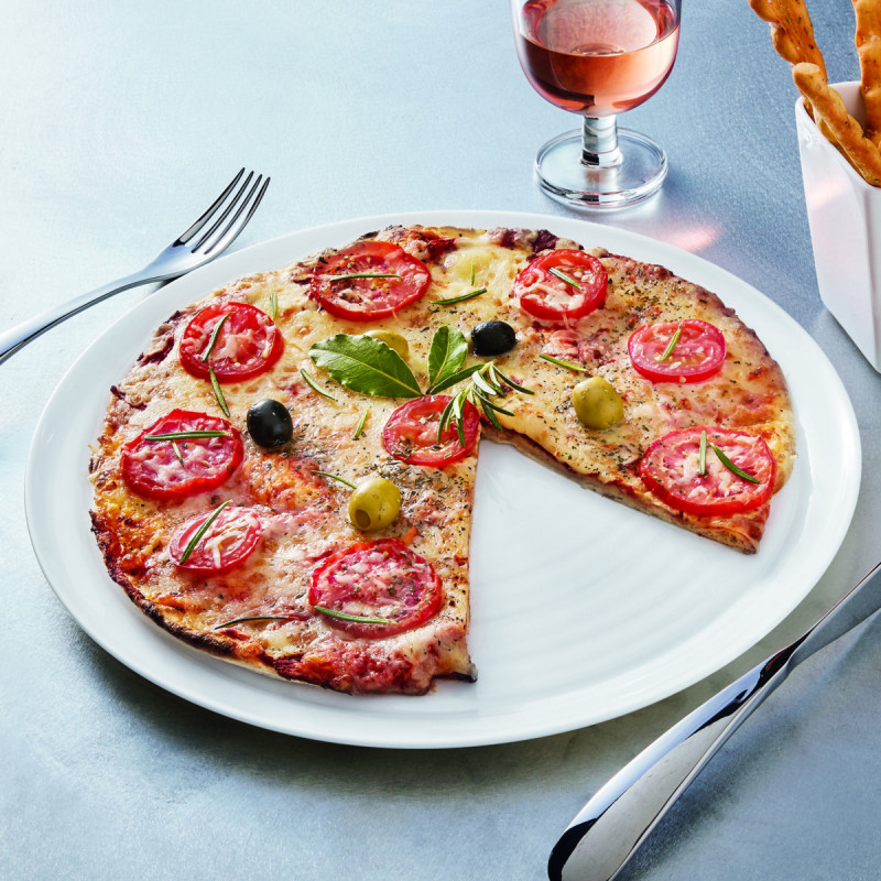 Assiette à pizza xl rond blanc verre opal Ø 32 cm Evolutions Arcoroc