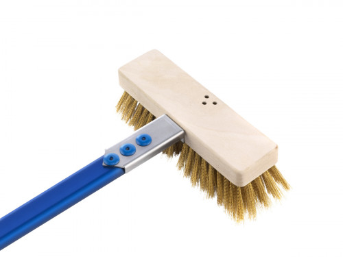 Brosse pour four électrique laiton 20x6 cm manche 150 cm Gi Metal