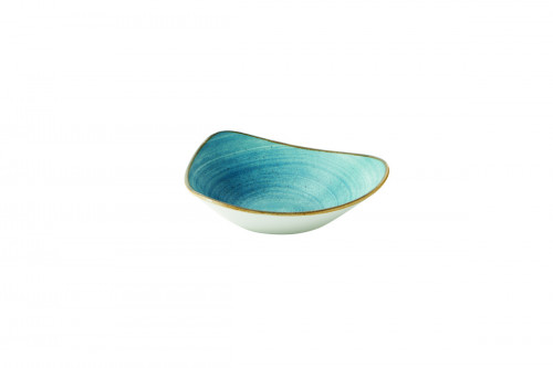 Assiette plate triangulaire Raw Teal porcelaine vitrifiée 22,9 cm Stonecast Raw Churchill