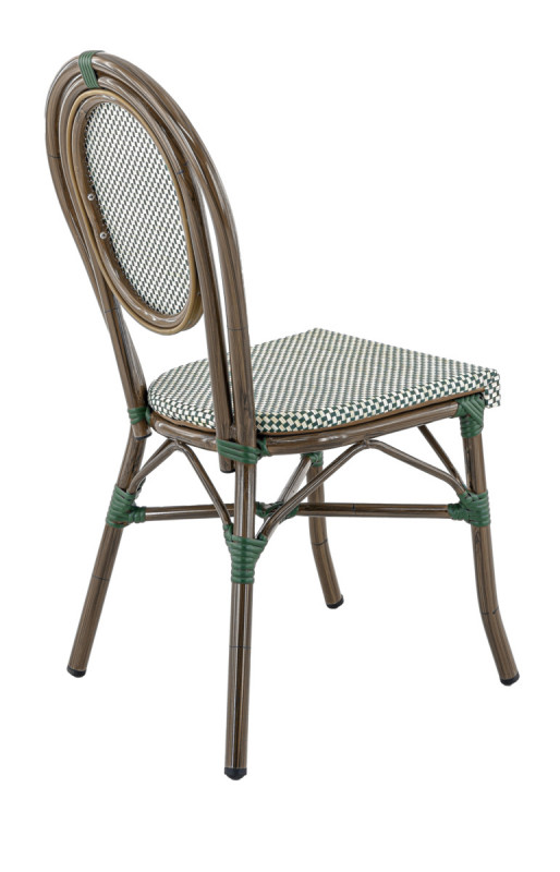 Chaise de terrasse vert 90x41x56 cm Paris