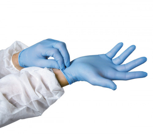 Gants nitrile bleu M (100 pièces)