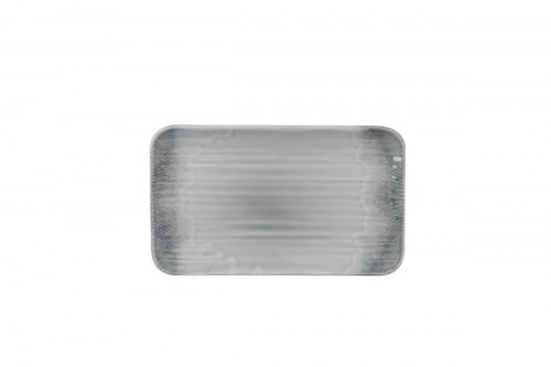 Assiette rectangulaire organique gris porcelaine vitrifiée 27x16 cm Flux Grey Dudson