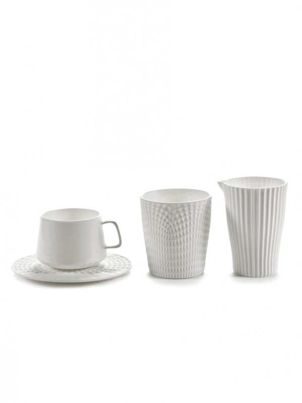 Tasse à cappuccino rond blanc porcelaine Ø 8,5 cm Nido Serax