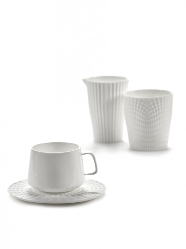 Tasse à cappuccino rond blanc porcelaine Ø 8,5 cm Nido Serax