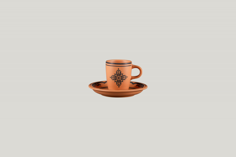Tasse à espresso rond Tero Décor Ostia porcelaine 9 cl Ø 5,8 cm Earth Rak