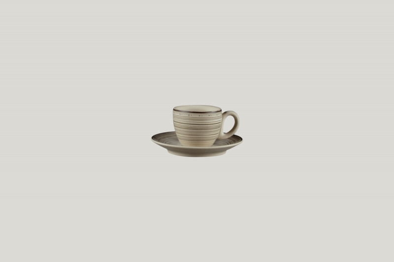 Tasse à espresso rond Argila Décor Larissa porcelaine 8 cl Ø 6,5 cm Earth Rak