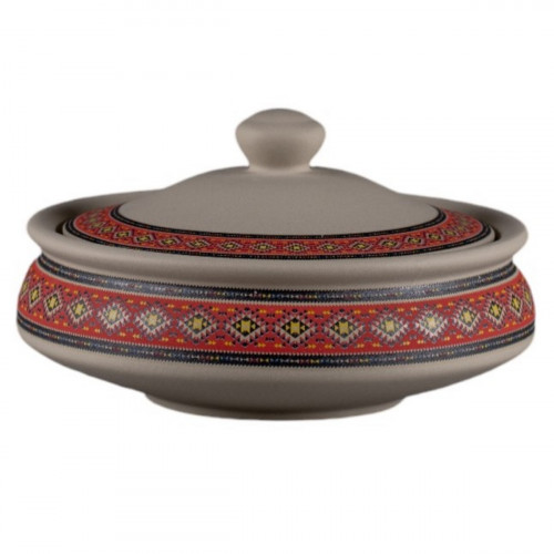 Bol avec couvercle rond baantna argila Décor Utsav porcelaine Ø 15,5 cm Earth Rak