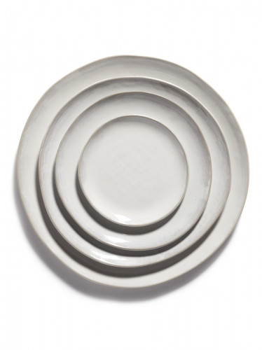 Assiette coupe plate rond écru grès émaillé 14,5x14,5 cm La Mère Serax