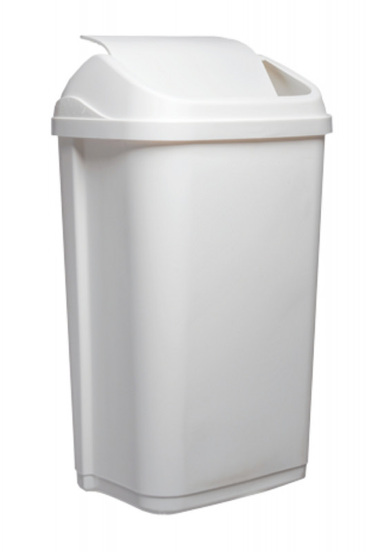 Poubelle couvercle basculant blanc 25 L 25,5 cm x 53,5 cm Probbax