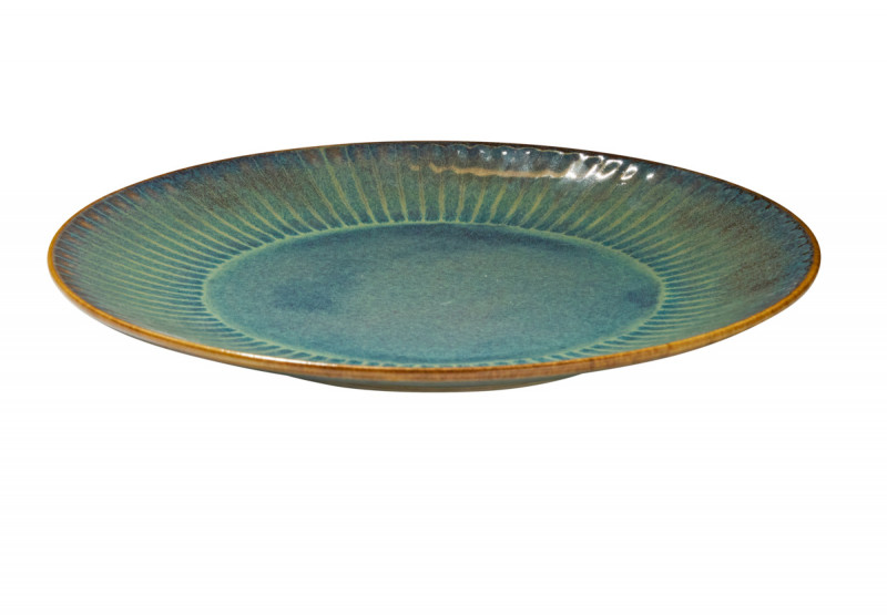 Assiette coupe plate rond grès émaillé Ø 27 cm Lotus Accolade