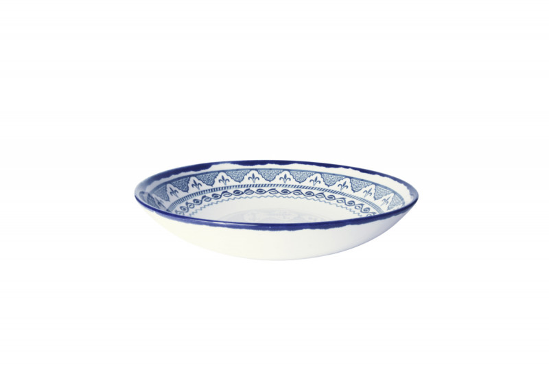 Assiette coupe creuse rond Moresque porcelaine vitrifiée Ø 25 cm Harvest Mediterranean Dudson