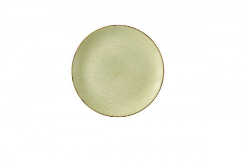 Assiette coupe plate rond Raw Green porcelaine vitrifiée Ø 16,5 cm Stonecast Raw Churchill