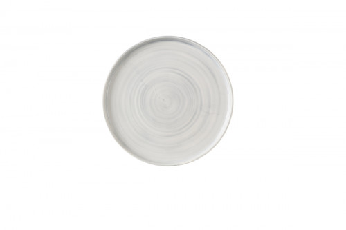 Assiette coupe plate rond Canvas grey porcelaine vitrifiée Ø 16 cm Stonecast Churchill