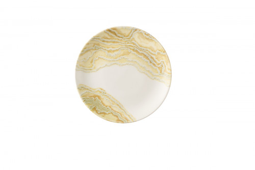 Assiette coupe plate rond Gold porcelaine vitrifiée Ø 26 cm Tide Churchill