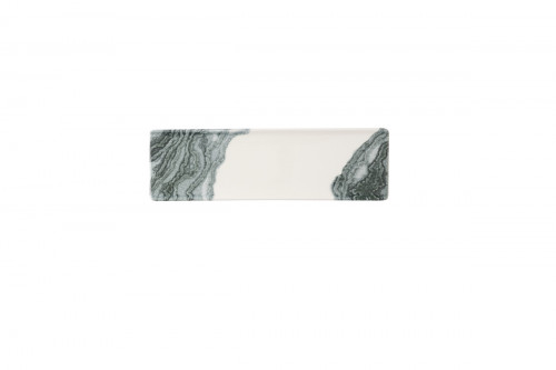 Plat rectangulaire Black porcelaine vitrifiée 8,8 cm Tide Churchill