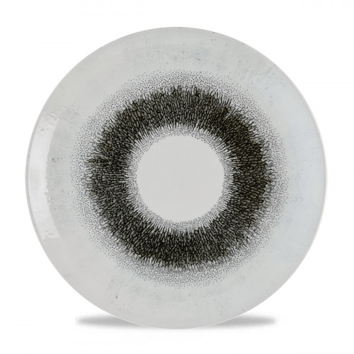 Assiette coupe plate rond Quartz Black porcelaine vitrifiée Ø 28 cm Churchill