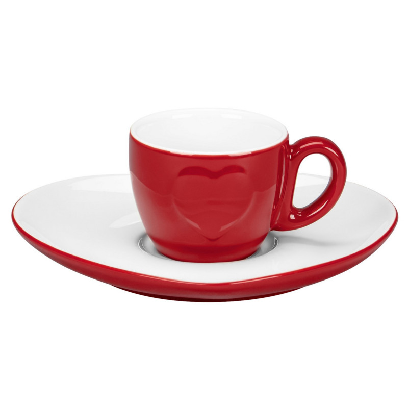 Tasse à expresso rouge porcelaine 9 cl Cliché Rak